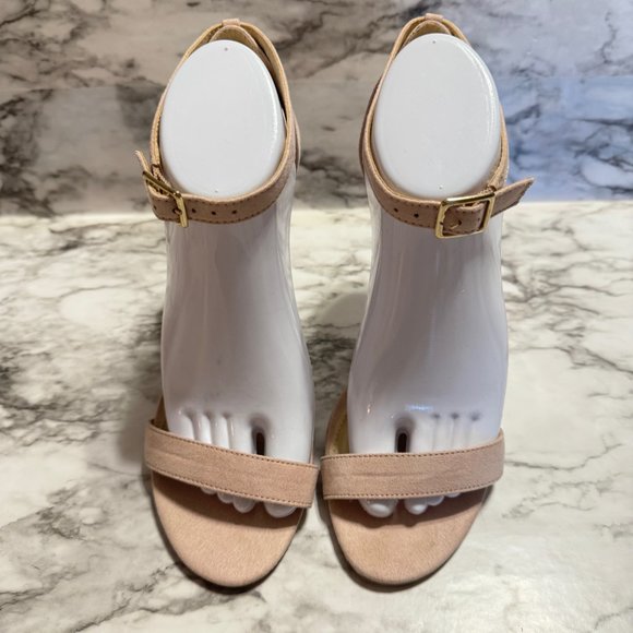 🎉😀CLEARANCE SALE!!!😀🎉 LULU'S Blush Pink Elsi Ankle Strap Heels Sz. 8 - Picture 3 of 8